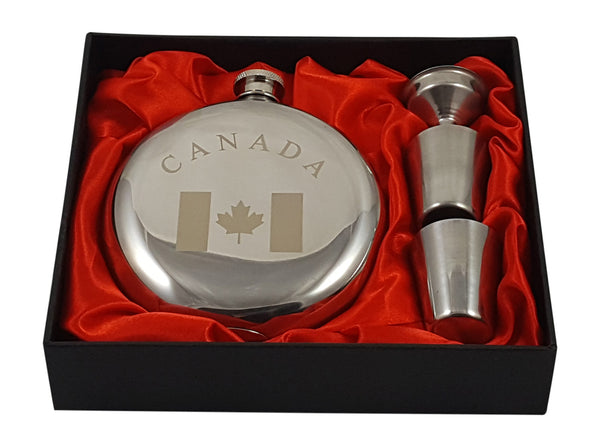 S Gift Custom Personalized Flask - 7 Oz Flask Gift Set For Men, Groomsmen Canada Souvenir