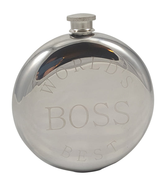 World's Best Boss Flask Gift Set