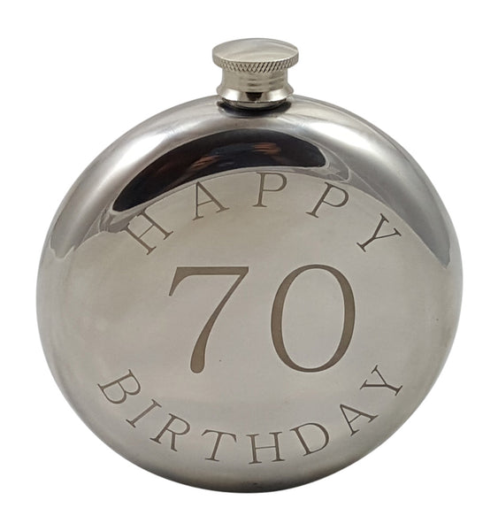 Happy 70th Birthday Flask Gift Set