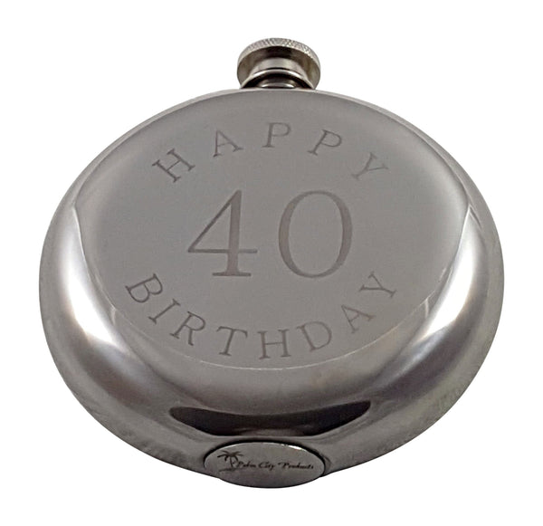 Happy 40th Birthday Flask Gift Set