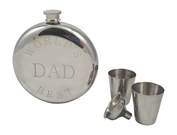 World's Best Dad Flask Gift Set