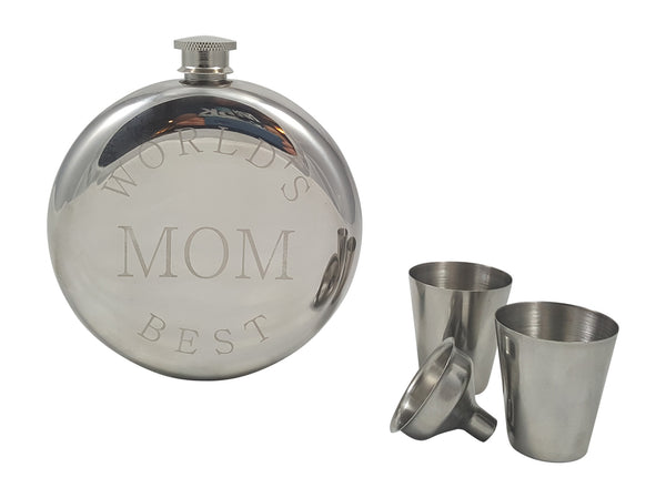 World's Best Mom Flask Gift Set