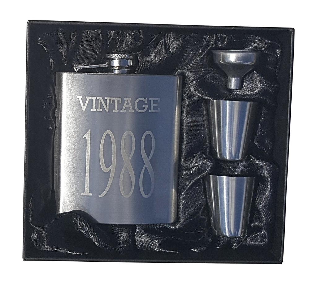 Vintage 1988 Flask Gift Set