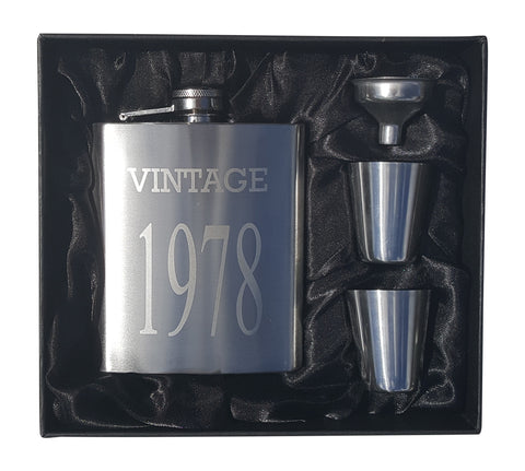 Vintage 1978 Flask Gift Set