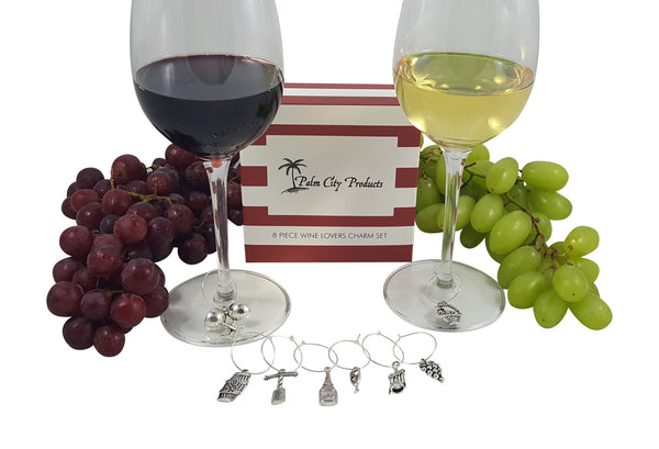 Two Gorgeous Charm Sets – 18 Pieces Total, Wine Lovers and World Traveler Themes